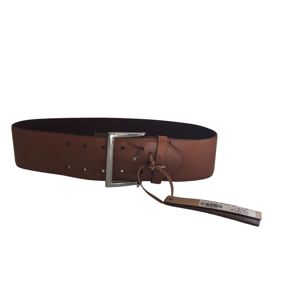BELT Womens Linea Pelle Collection  Leather Cognac Brown 25 26 27 28 29 S M NWT